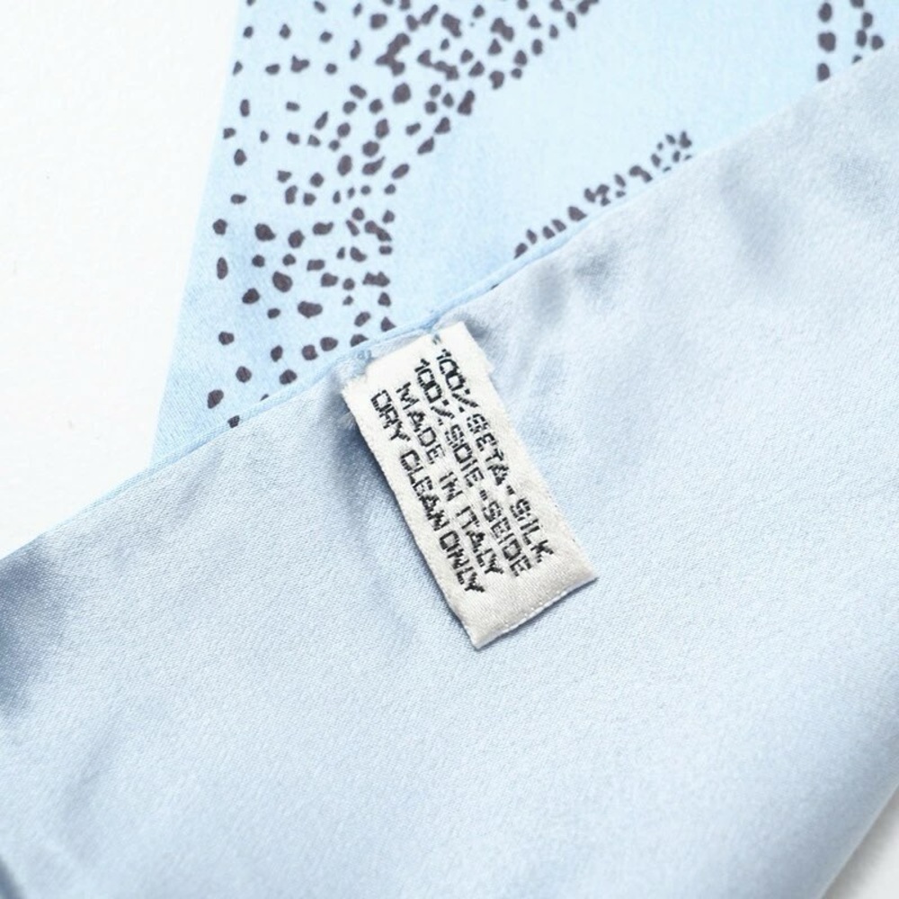 Chanel Silk Scarf – Coco Portrait Design in Ombre Blue - Picture 2 of 3